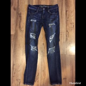 American Eagle super low jeans.